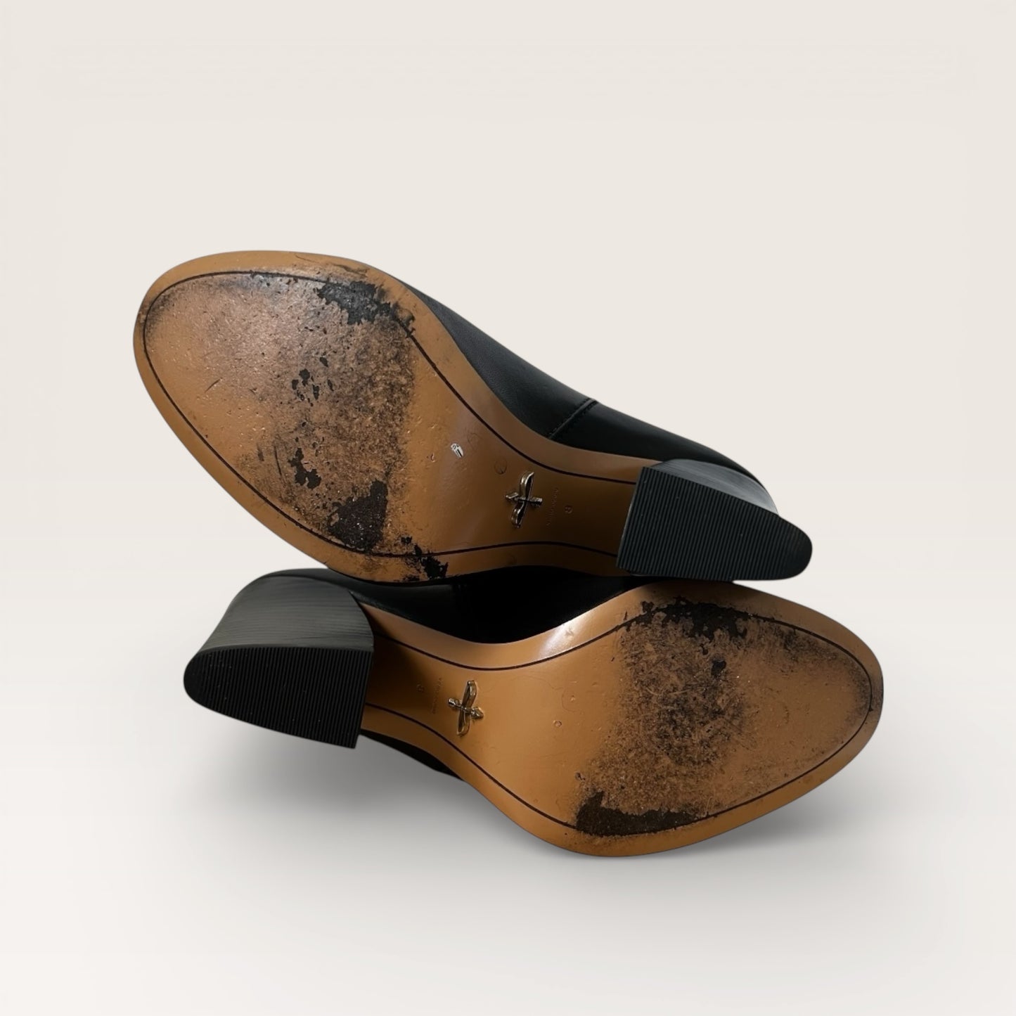 Pour La Victoire Eda Black Leather Mules - Size 8