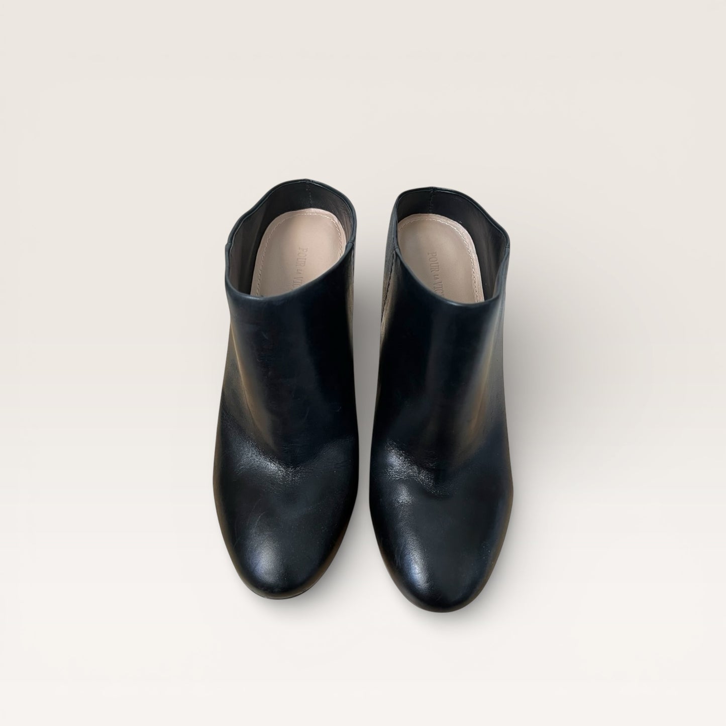 Pour La Victoire Eda Black Leather Mules - Size 8